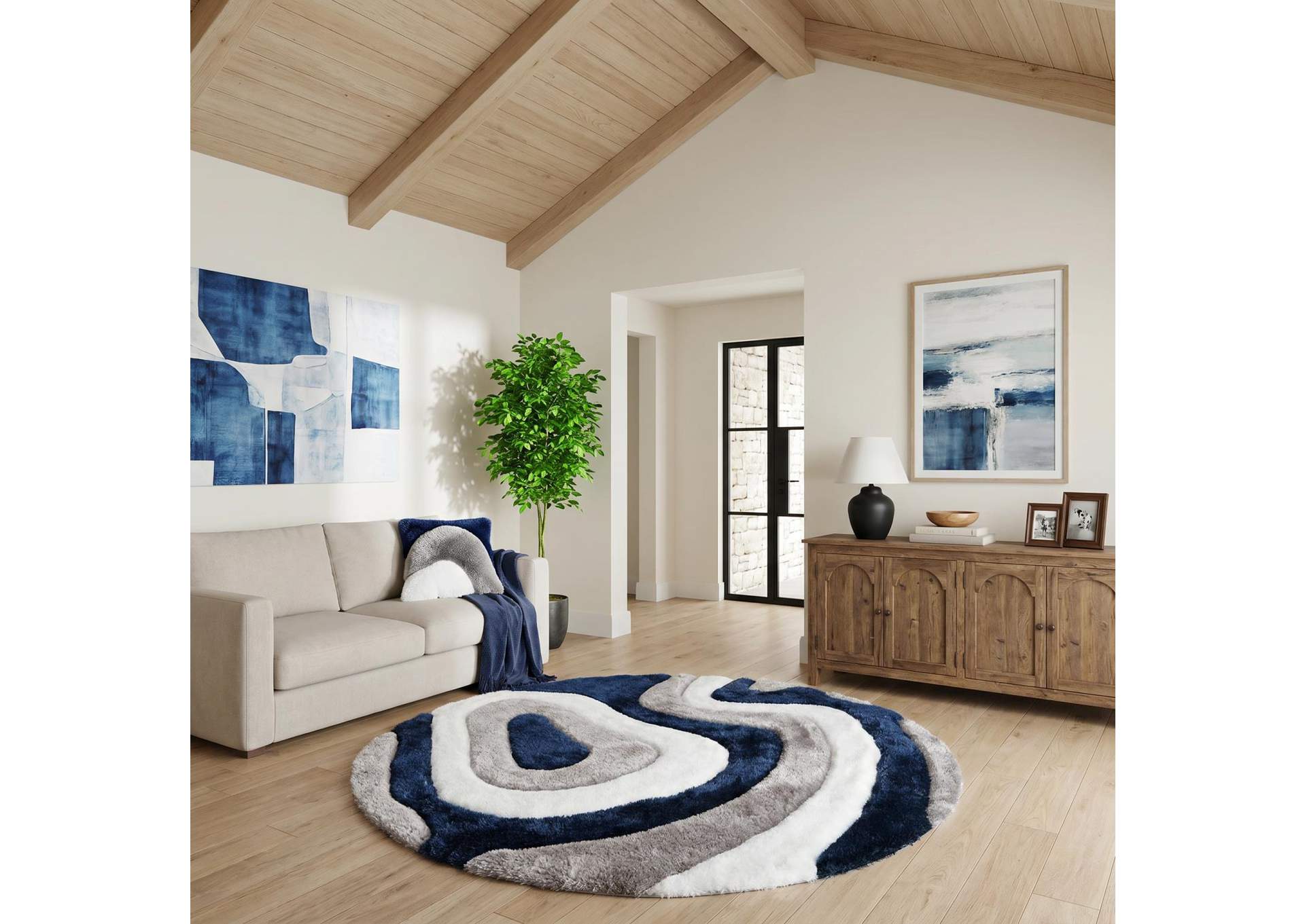 MATEOS COLLECTION SHAG MS07  7' X 7' ROUND image 8