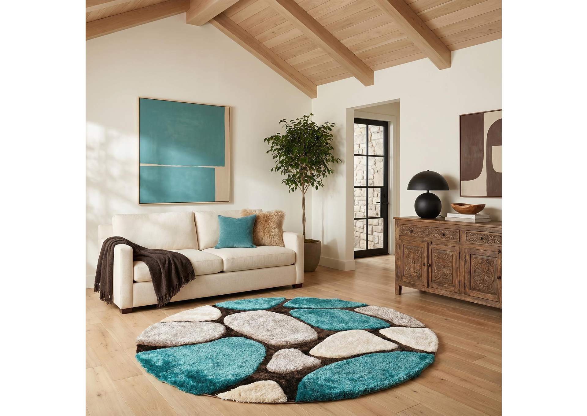 MATEOS COLLECTION SHAG MS17  7' X 7' ROUND image 5
