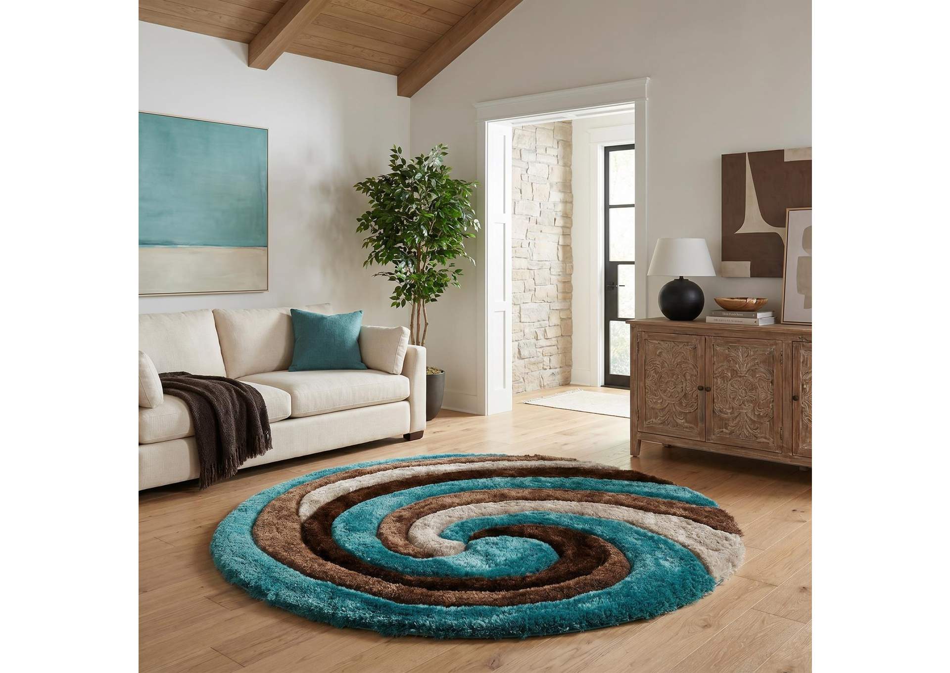 MATEOS COLLECTION SHAG MS19   7' X 7' ROUND image 6