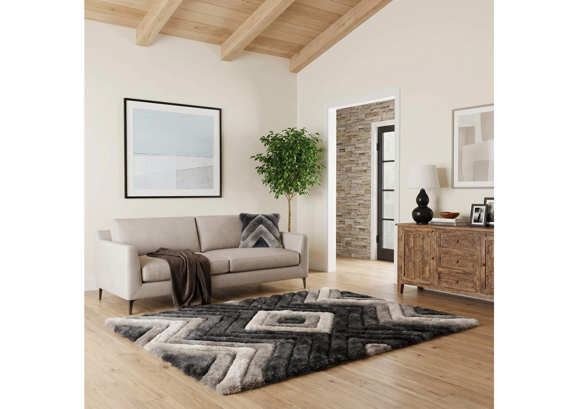 MATEOS COLLECTION SHAG MS20  7' X 7' ROUND image 1