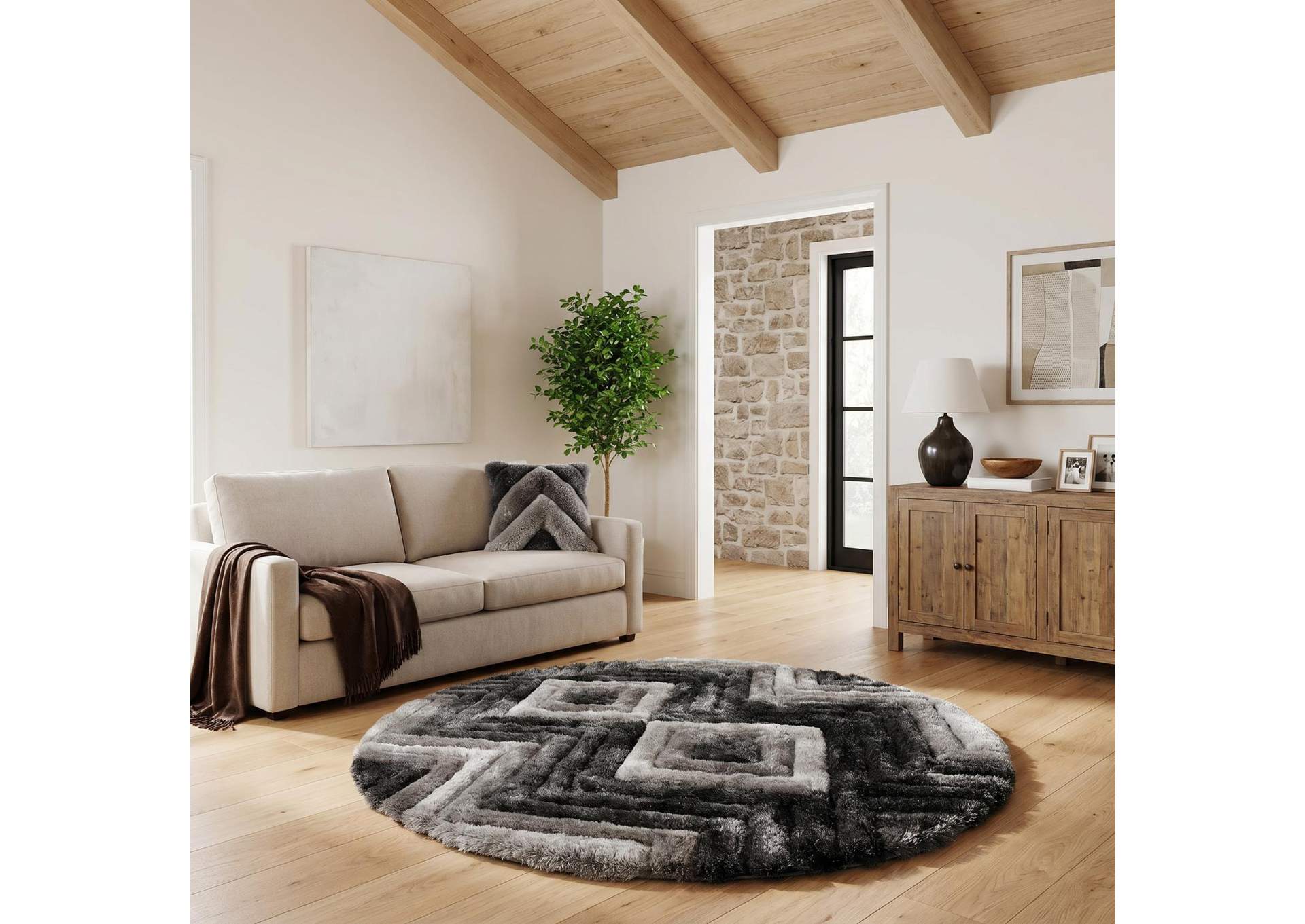 MATEOS COLLECTION SHAG MS20  7' X 7' ROUND image 7
