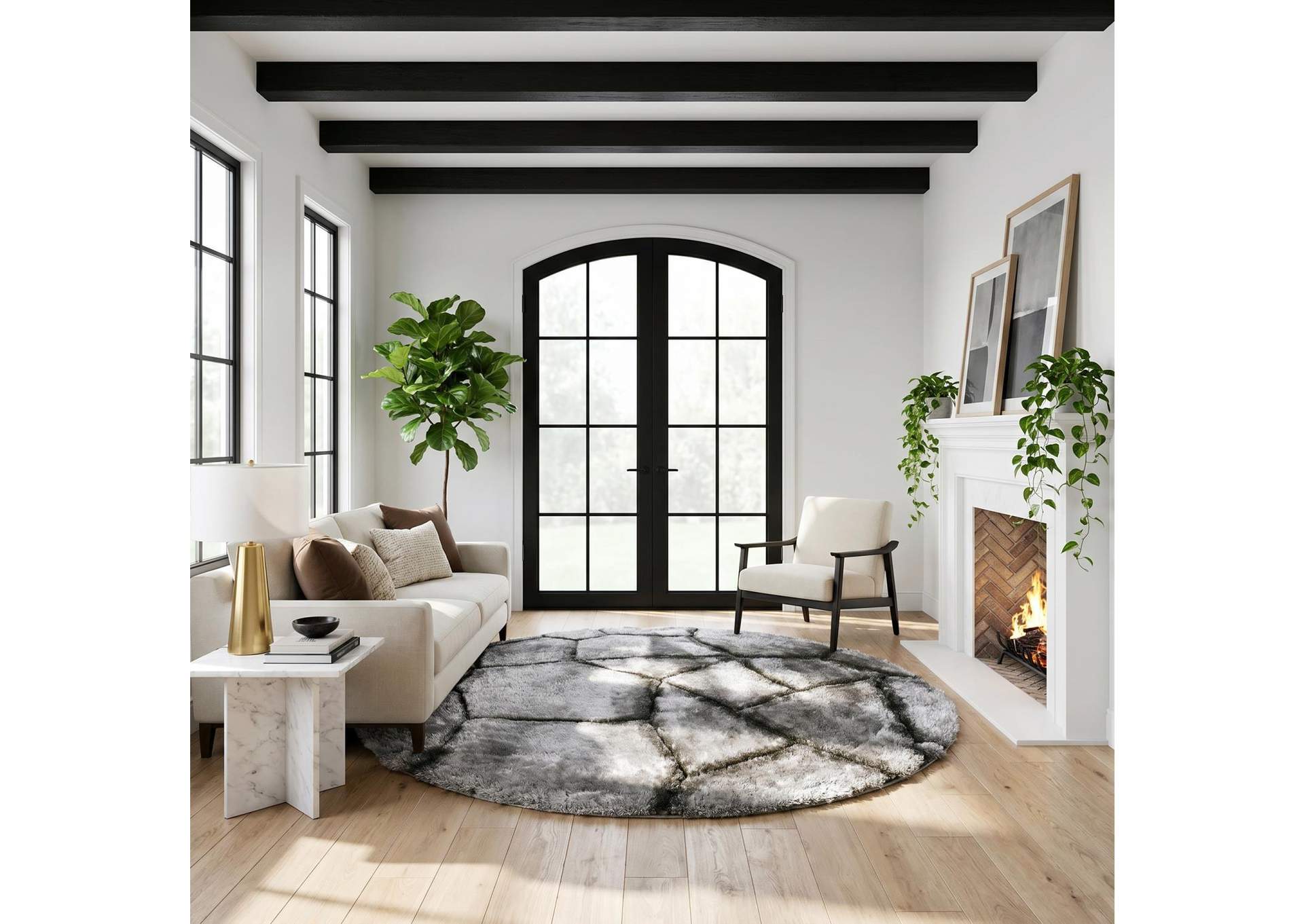 MATEOS COLLECTION SHAG MS23  7' X 7' ROUND image 3