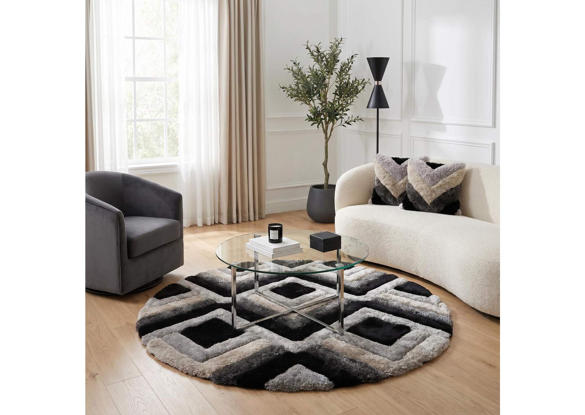 MATEOS COLLECTION SHAG MS24  7' X 7' ROUND image 4