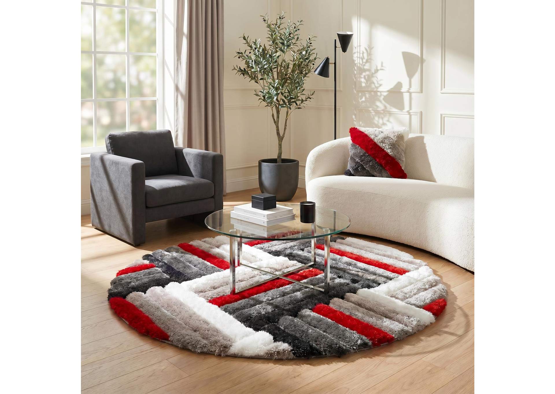 MATEOS COLLECTION SHAG MS35  7' X 7' ROUND image 5