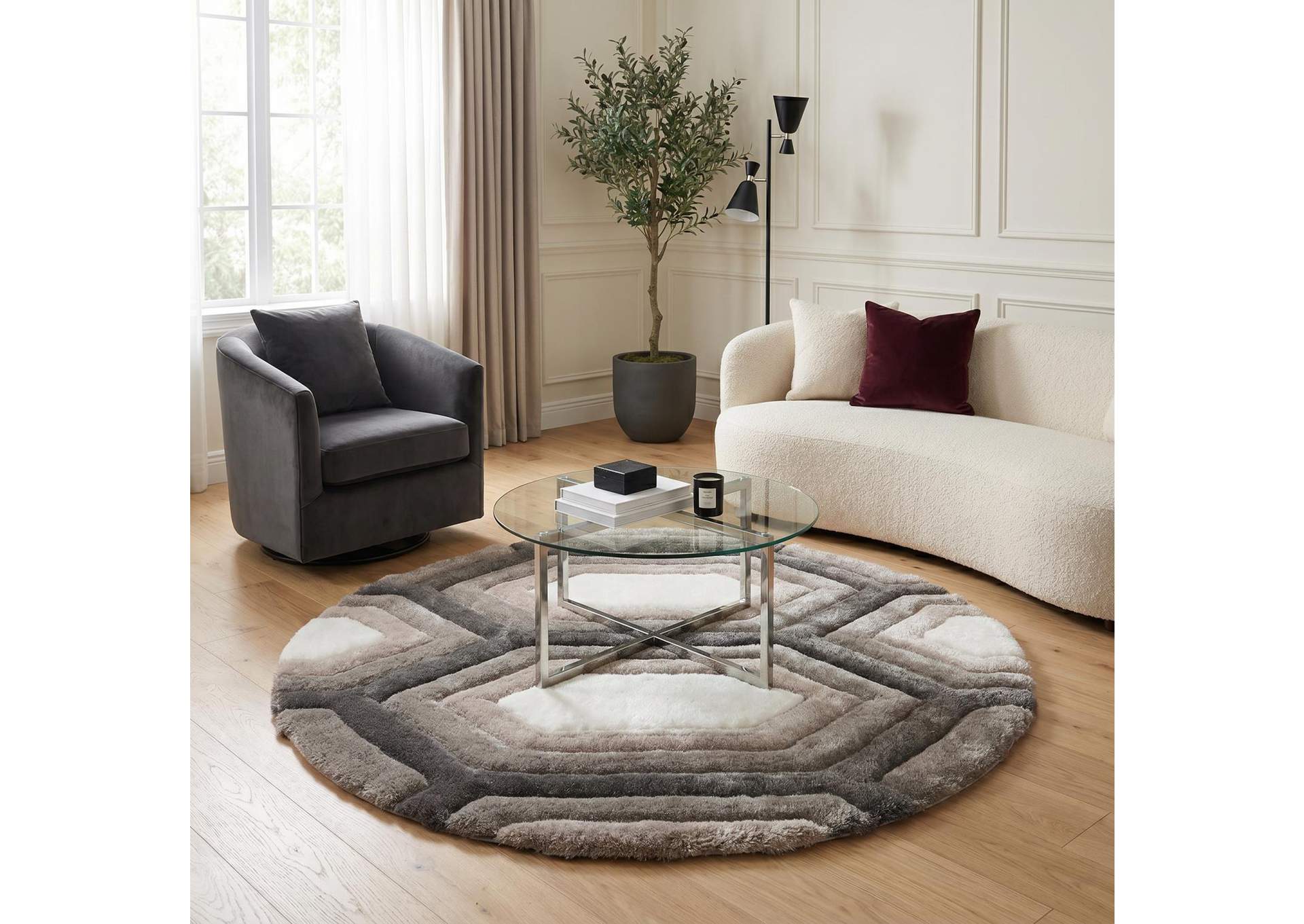 MATEOS COLLECTION SHAG MS41  7' X 7' ROUND image 5