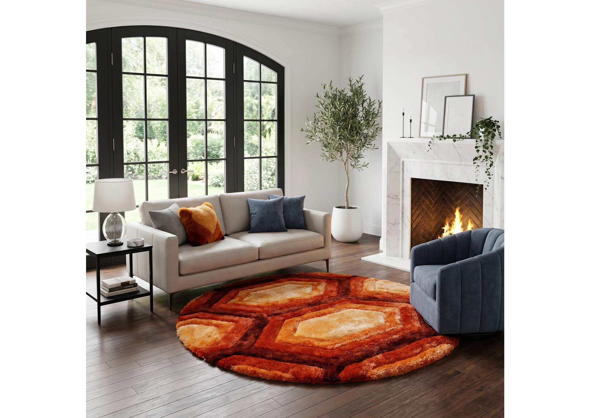 MATEOS COLLECTION SHAG MS52  7' X 7' ROUND image 6