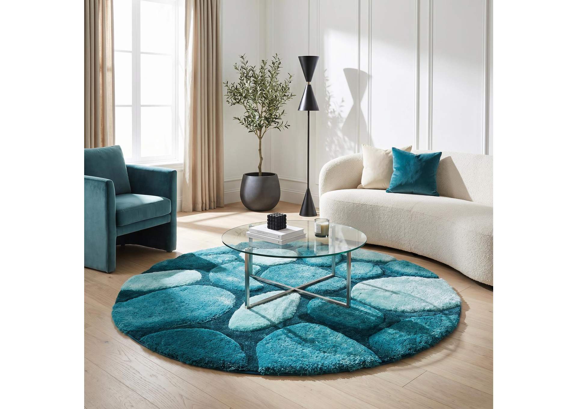 MATEOS COLLECTION SHAG MS54  7' X 7' ROUND image 6