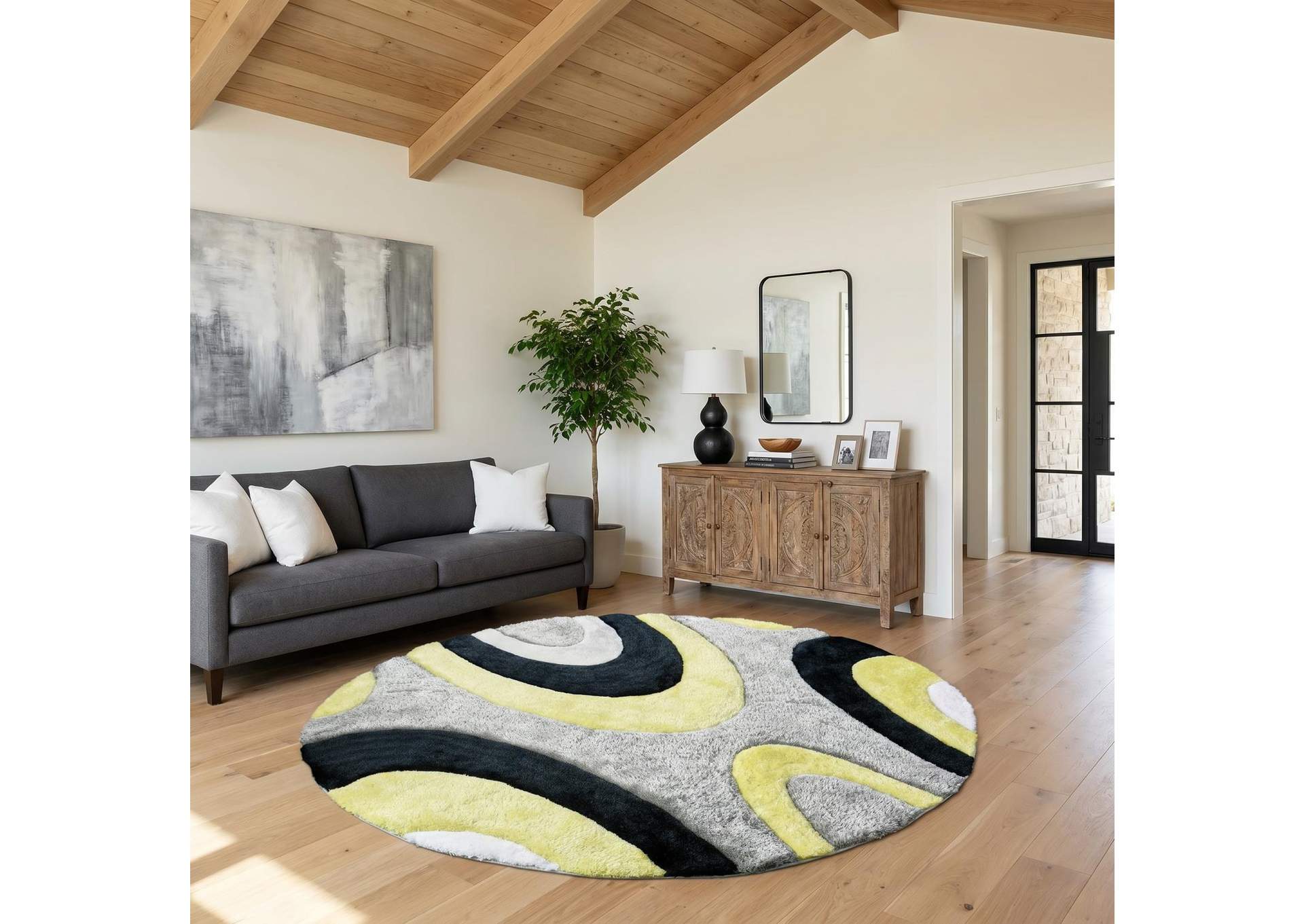 MATEOS COLLECTION SHAG MS55  7' X 7' ROUND image 6