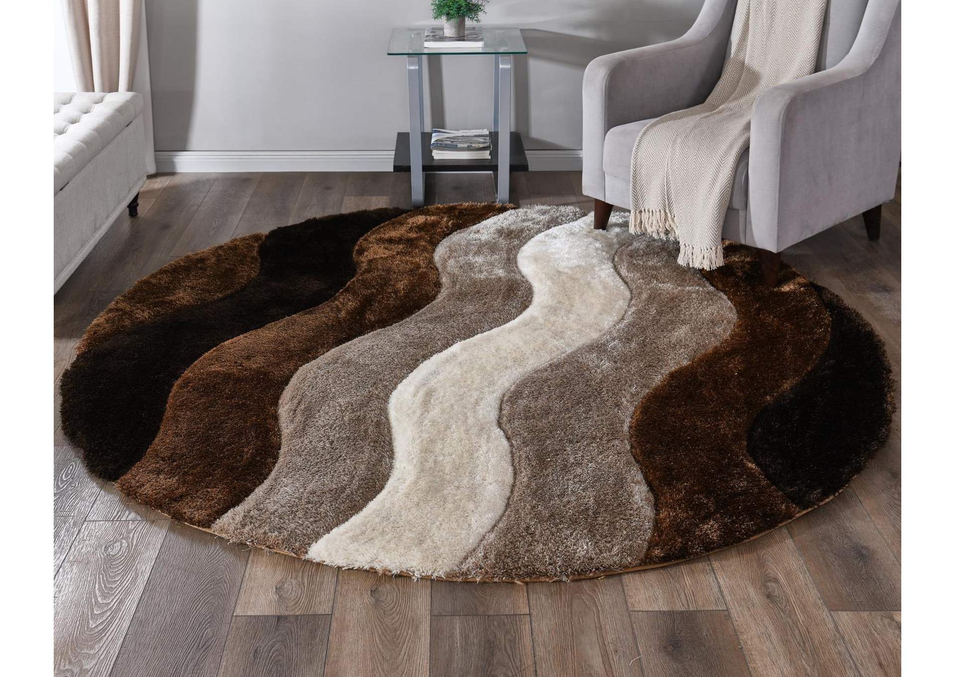MATEOS COLLECTION SHAG MS57  7' X 7' ROUND image 3