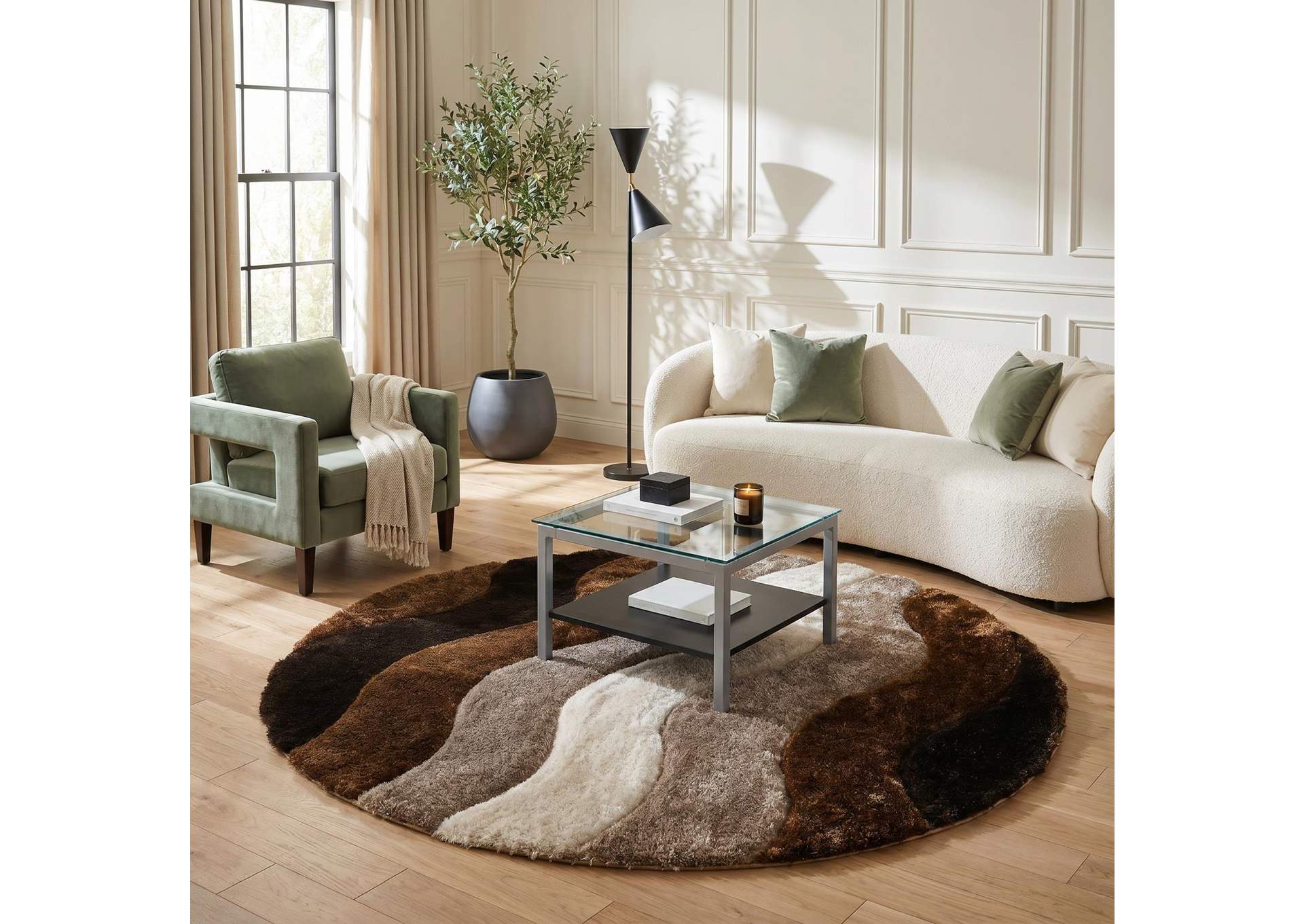 MATEOS COLLECTION SHAG MS57  7' X 7' ROUND image 6