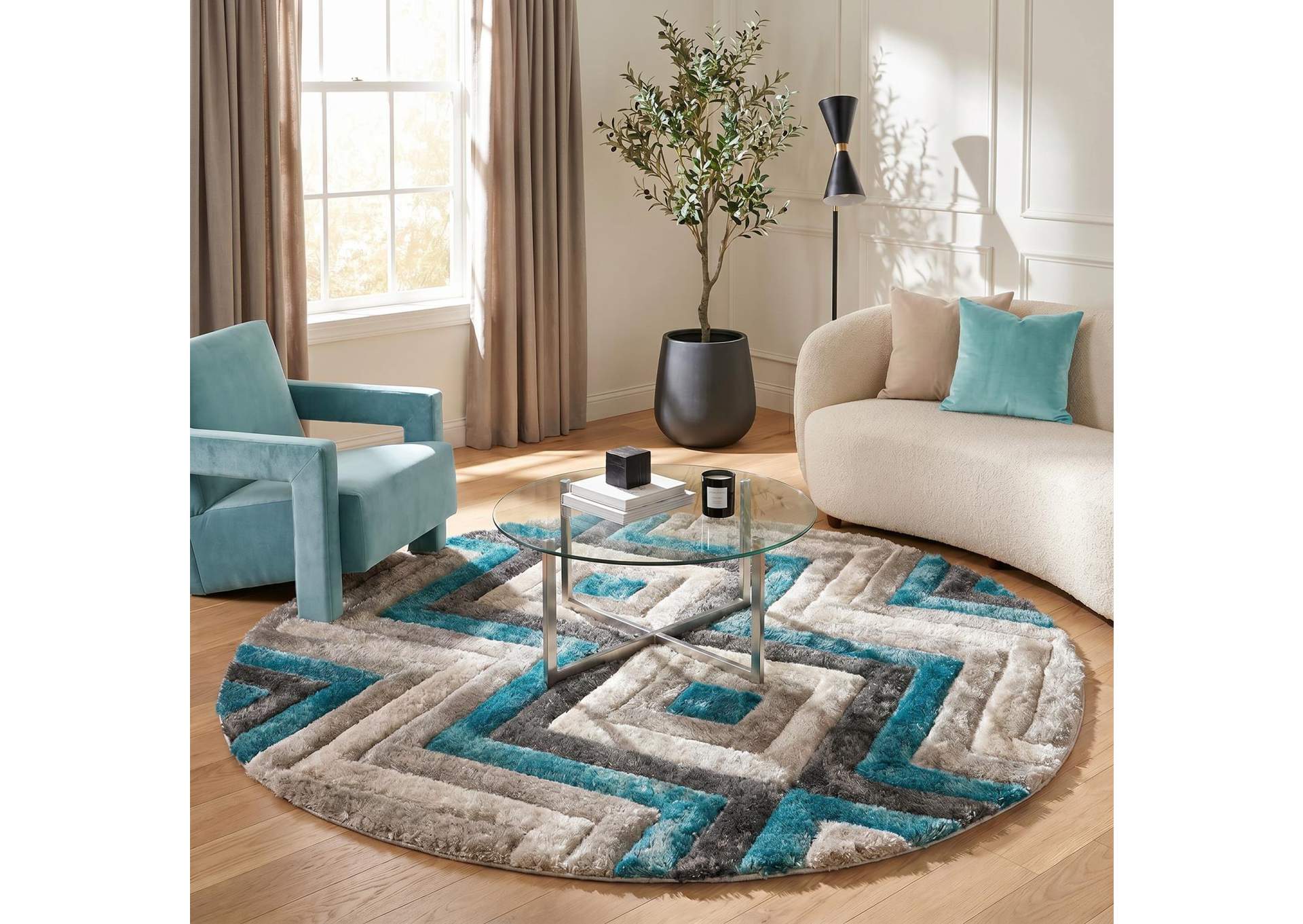 MATEOS COLLECTION SHAG MS60  7' X 7' ROUND image 7