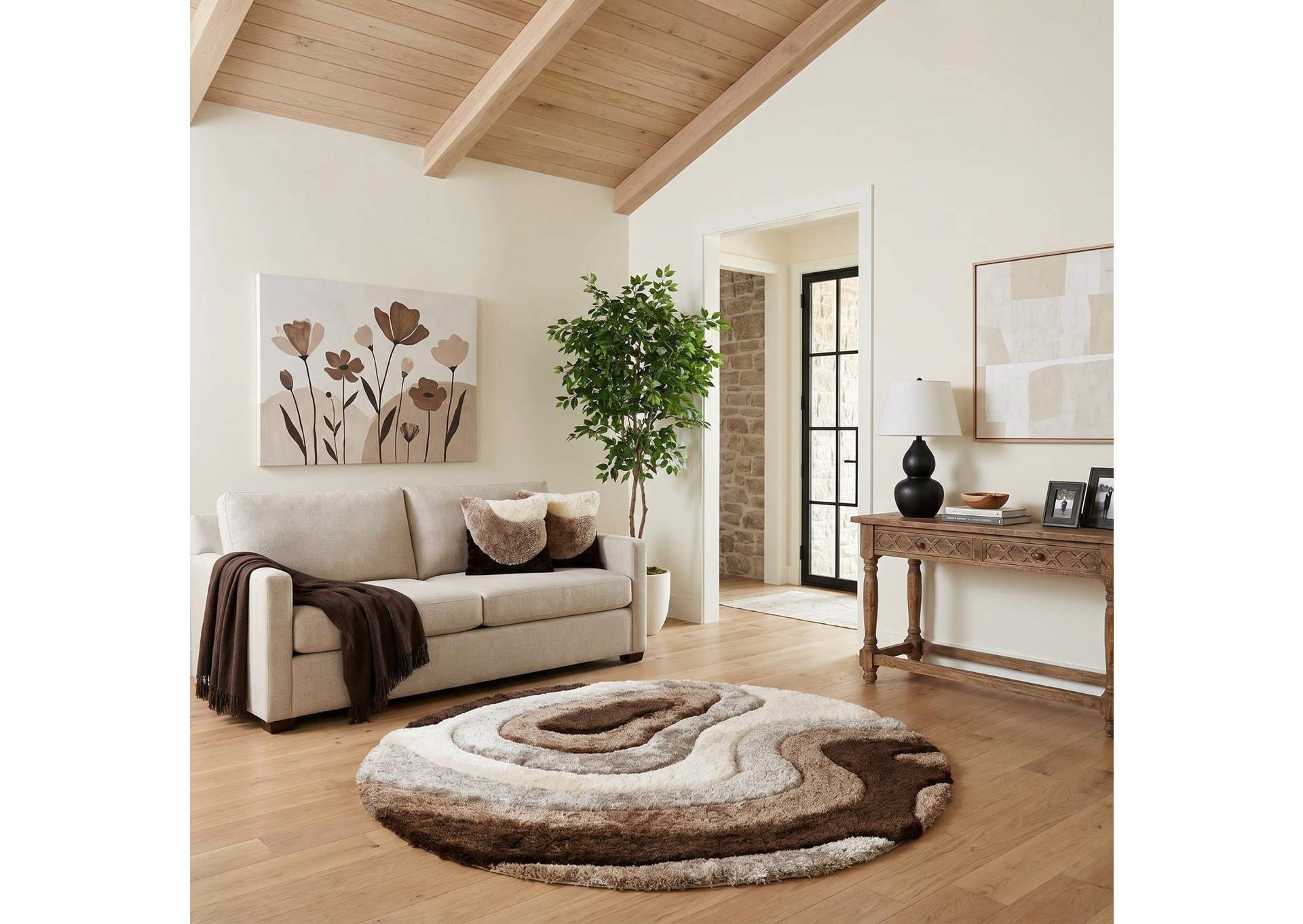 MATEOS COLLECTION SHAG MS66  7' X 7' ROUND image 6