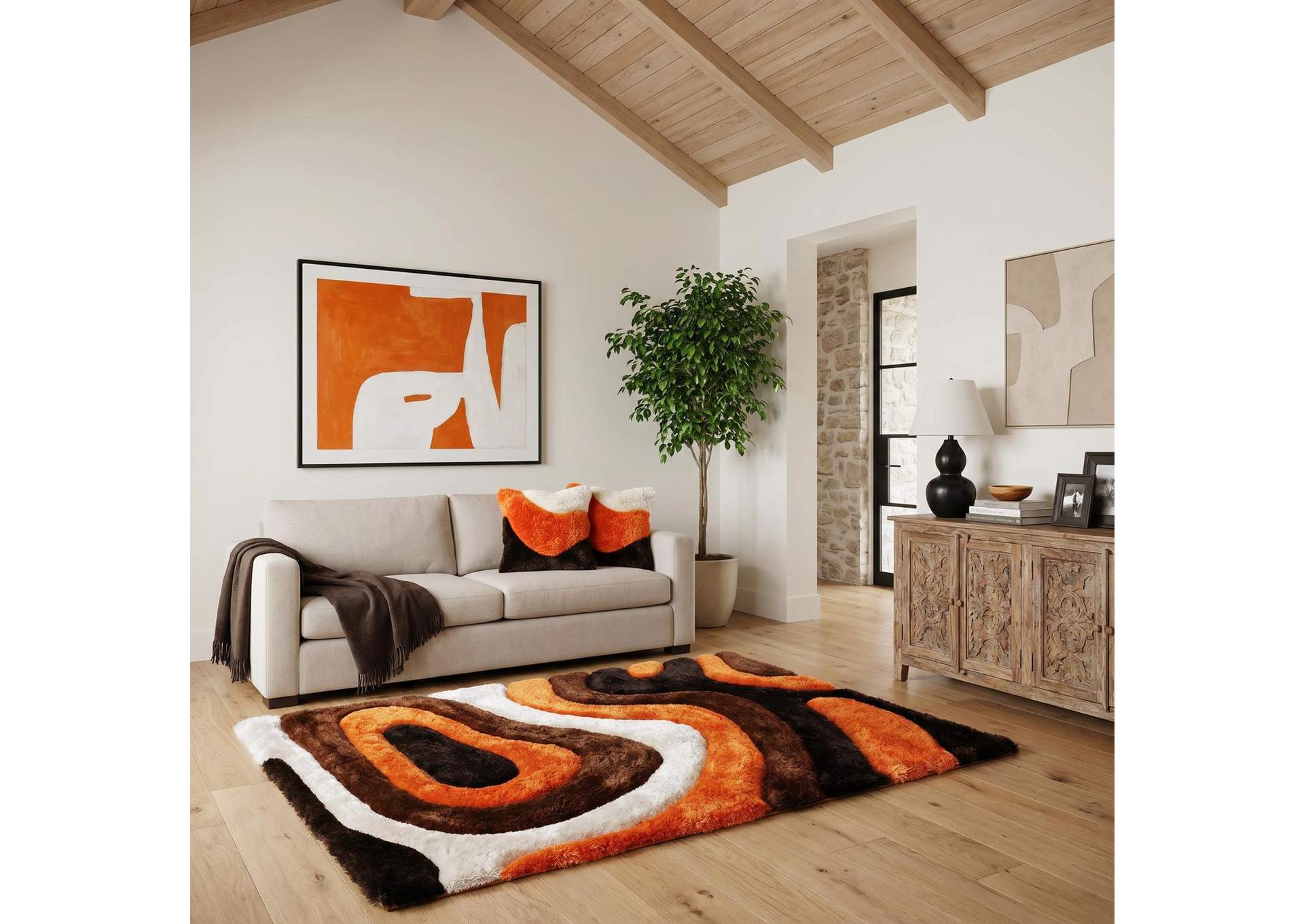 MATEOS COLLECTION SHAG MS67  7' X 7' ROUND image 1