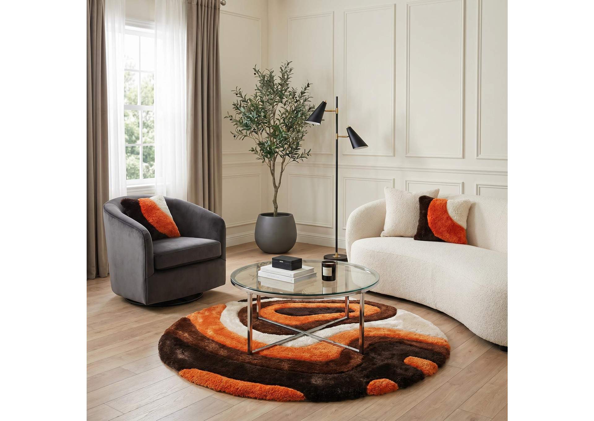 MATEOS COLLECTION SHAG MS67  7' X 7' ROUND image 7