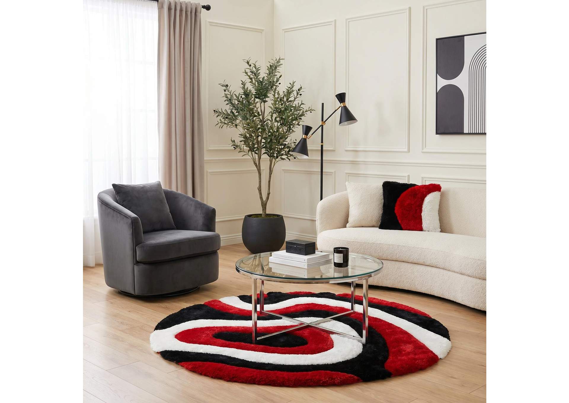 MATEOS COLLECTION SHAG MS71  7' X 7' ROUND image 7