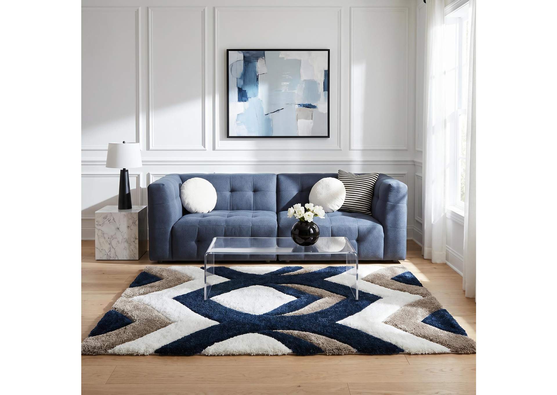 MATEOS COLLECTION SHAG MS76  7' X 7' ROUND image 1