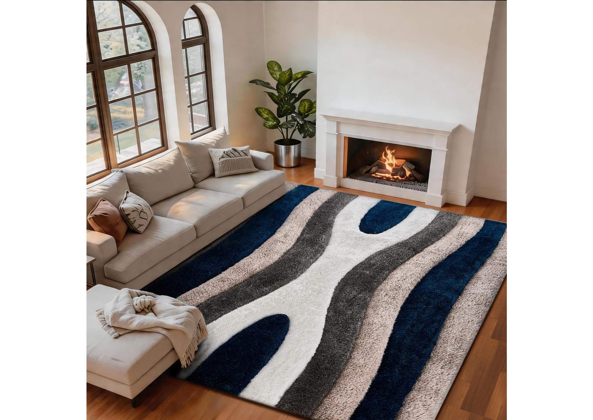 MATEOS COLLECTION SHAG MS77  5' X  7' image 4