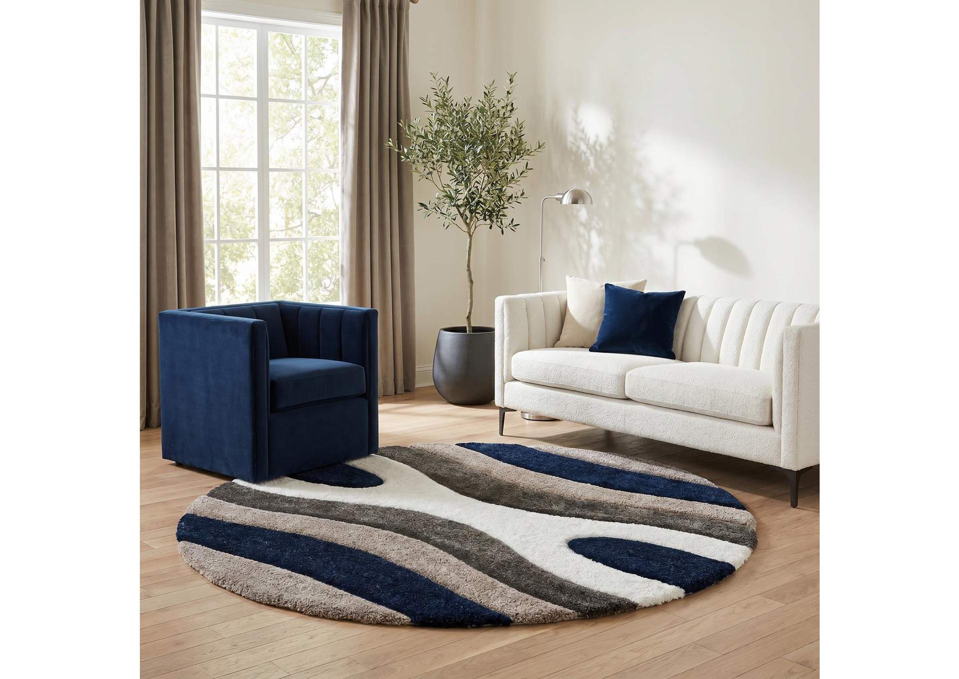 MATEOS COLLECTION SHAG MS77  7' X 7' ROUND image 7