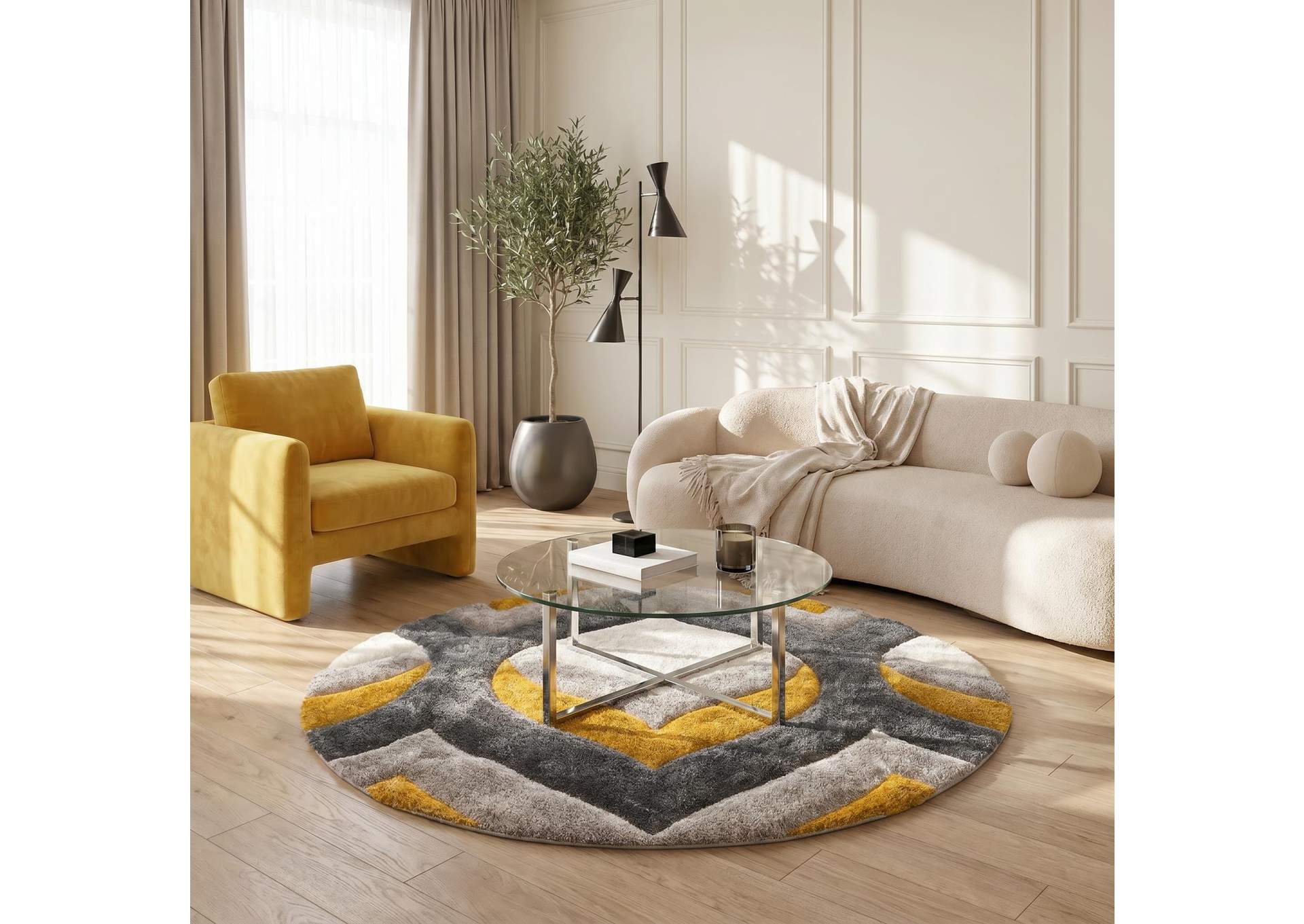MATEOS COLLECTION SHAG MS79  7' X 7' ROUND image 7