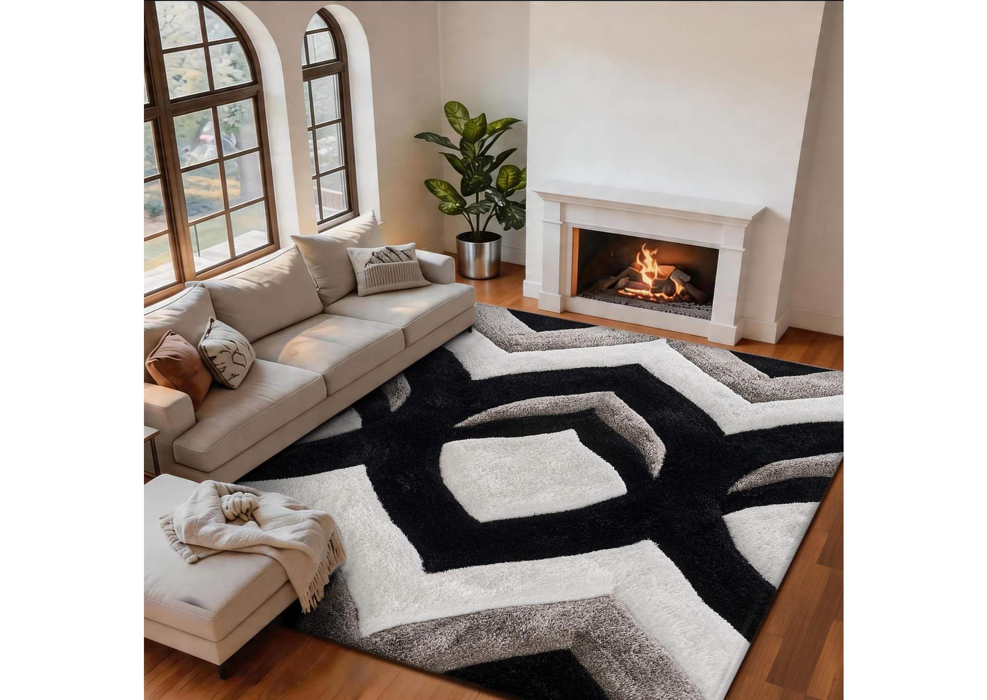 MATEOS COLLECTION SHAG MS80  5' X  7' image 4