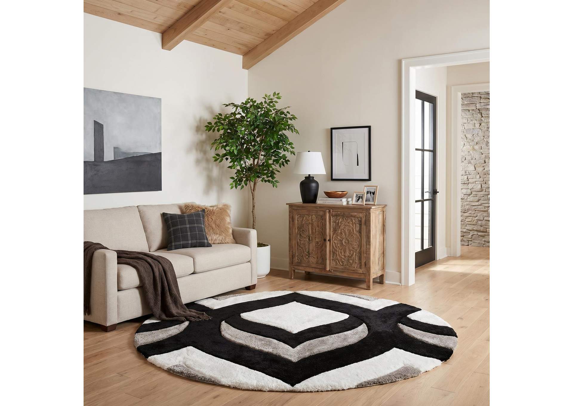 MATEOS COLLECTION SHAG MS80  7' X 7' ROUND image 7