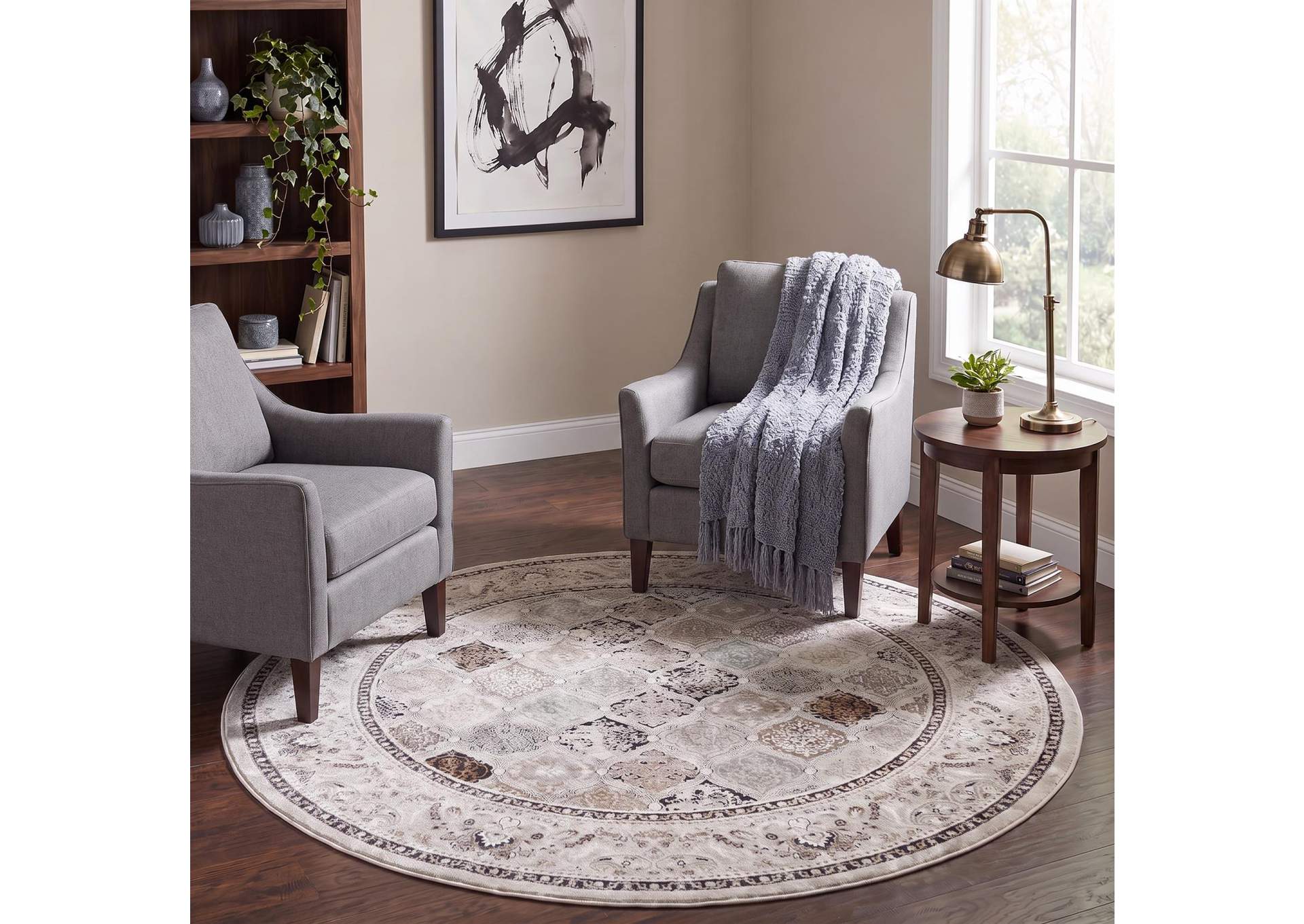 OMARI COLLECTION OM01  5'3" X 5'3" ROUND image 1