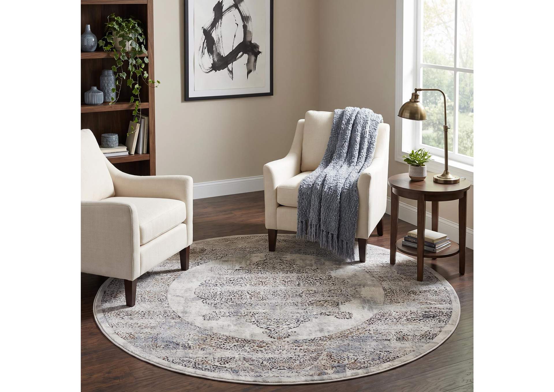 OMARI COLLECTION OM02  5'3" X 5'3" ROUND image 1