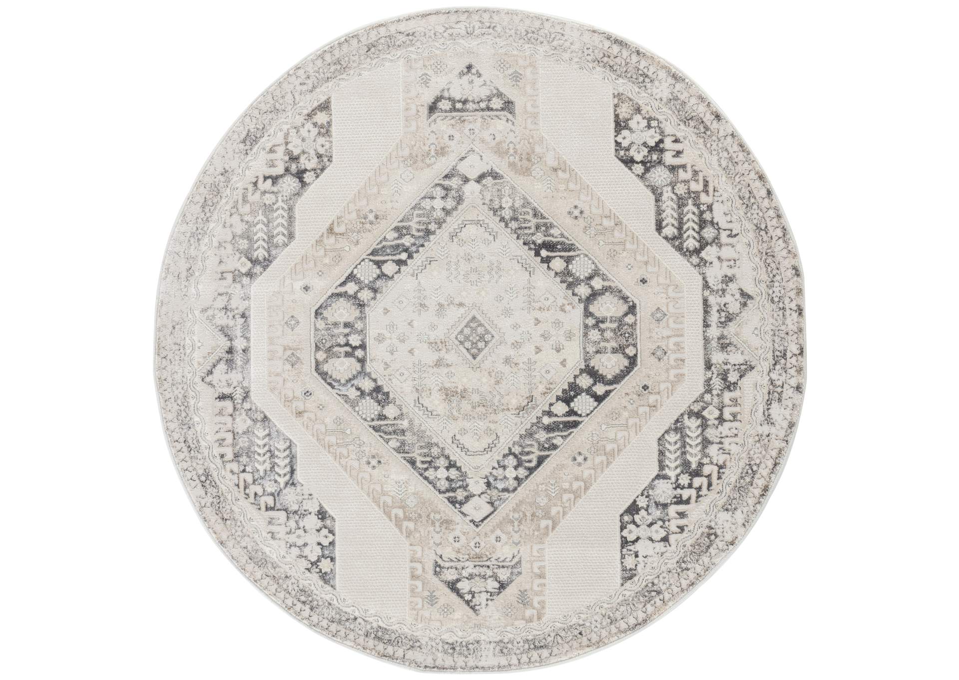 Omari Collection Om04 7'11" X 7'11" Round Rug image 1