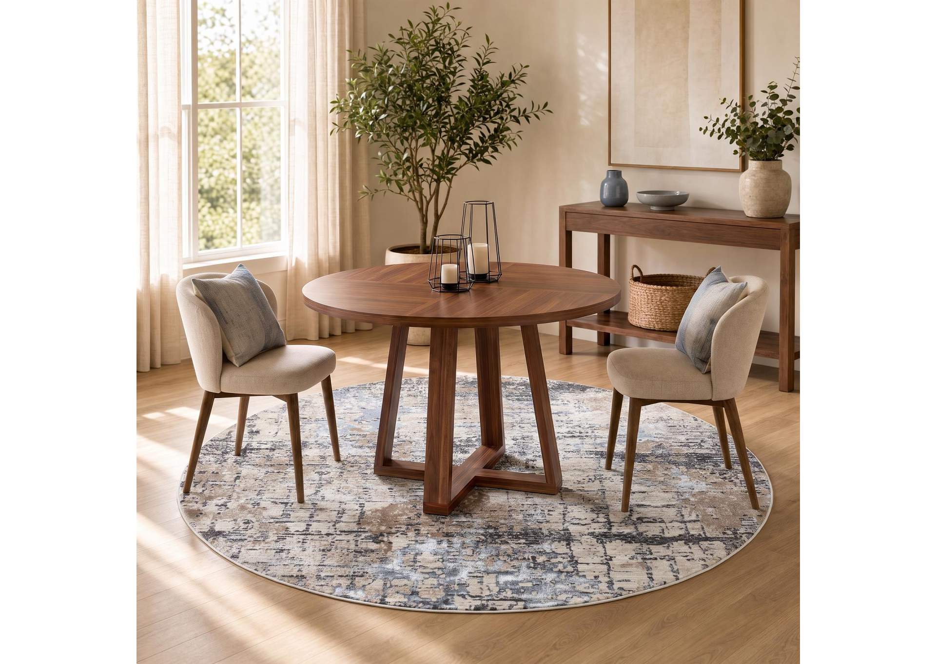 OMARI COLLECTION OM06  7'11" X 7'11" ROUND image 1
