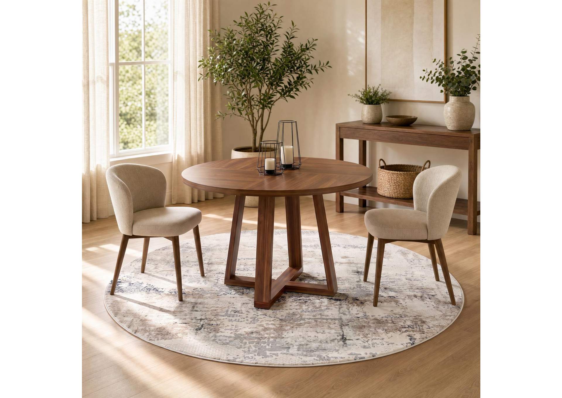 OMARI COLLECTION OM07  5'3" X 5'3" ROUND image 1