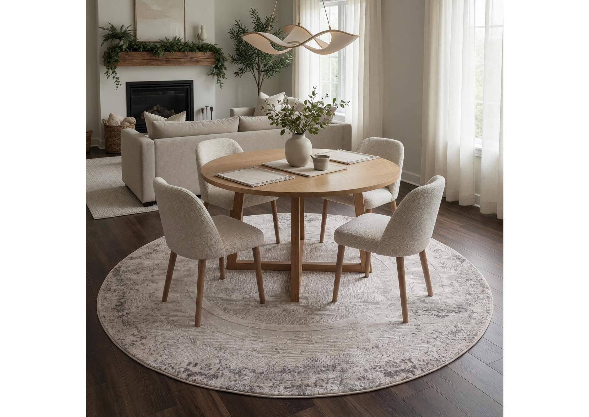 OMARI COLLECTION OM08  7'11" X 7'11" ROUND image 1