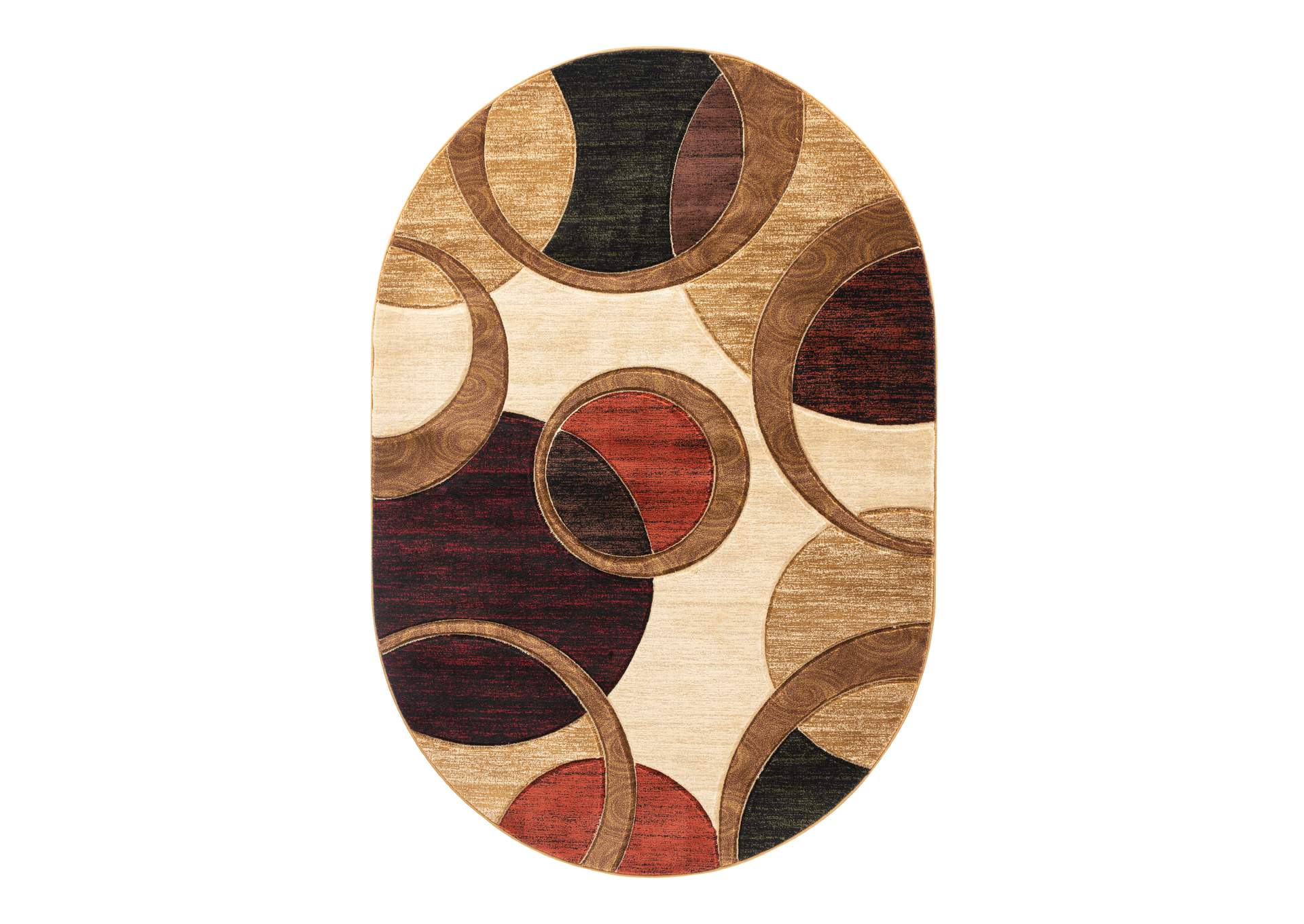 Orelsi Collection Or54 5'2" X 7'5" Oval Rug image 1