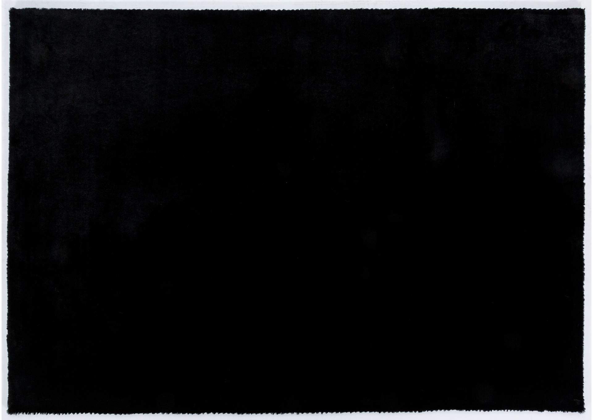 Faux Rabbit Fur Black Rb02 3'6" X 5'6" Rug image 1