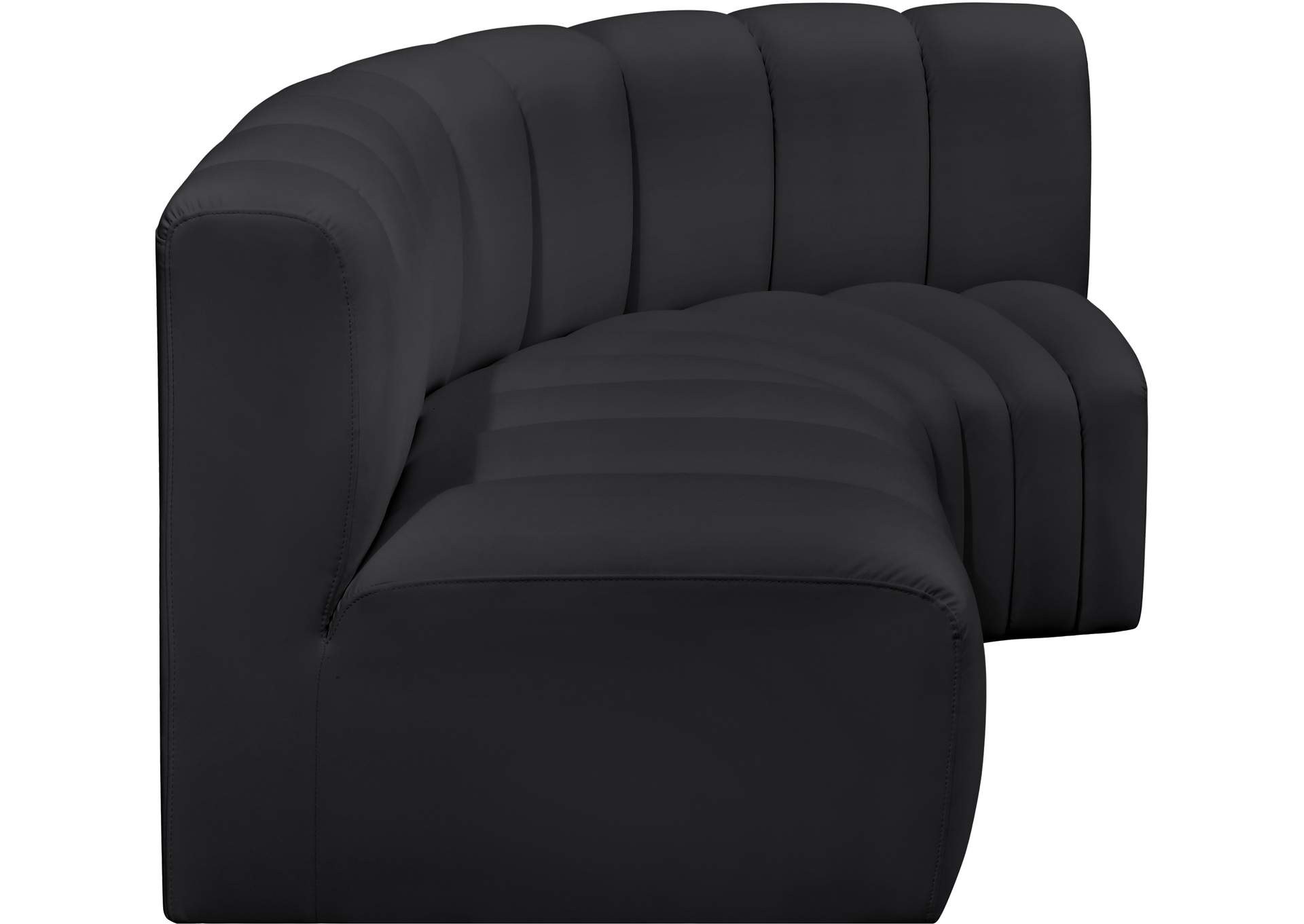 Arc Black Vegan Leather Modular Sofa image 6