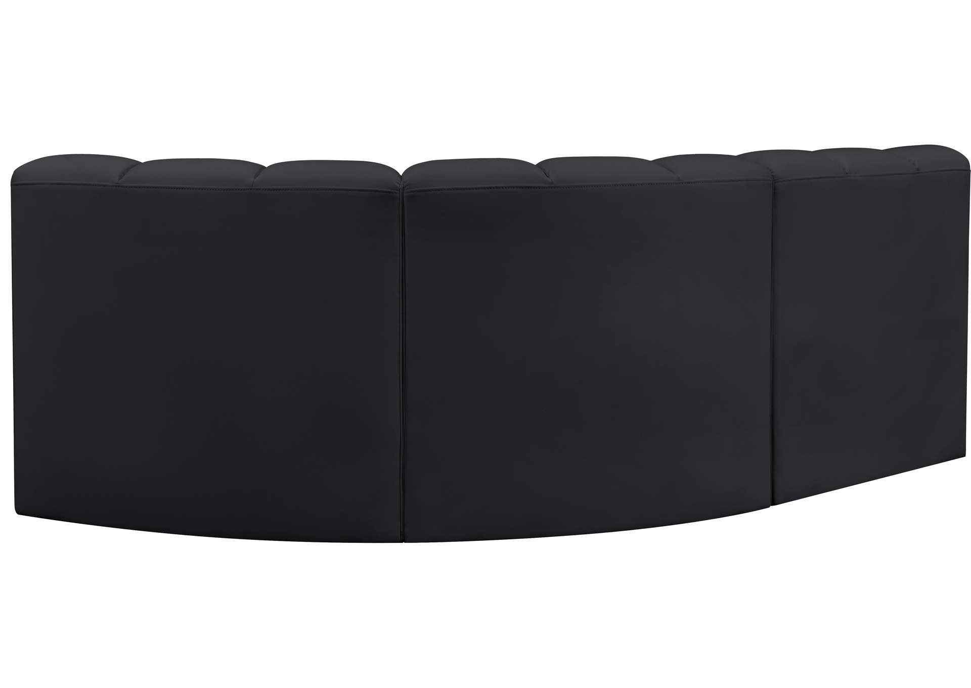 Arc Black Vegan Leather Modular Sofa image 7