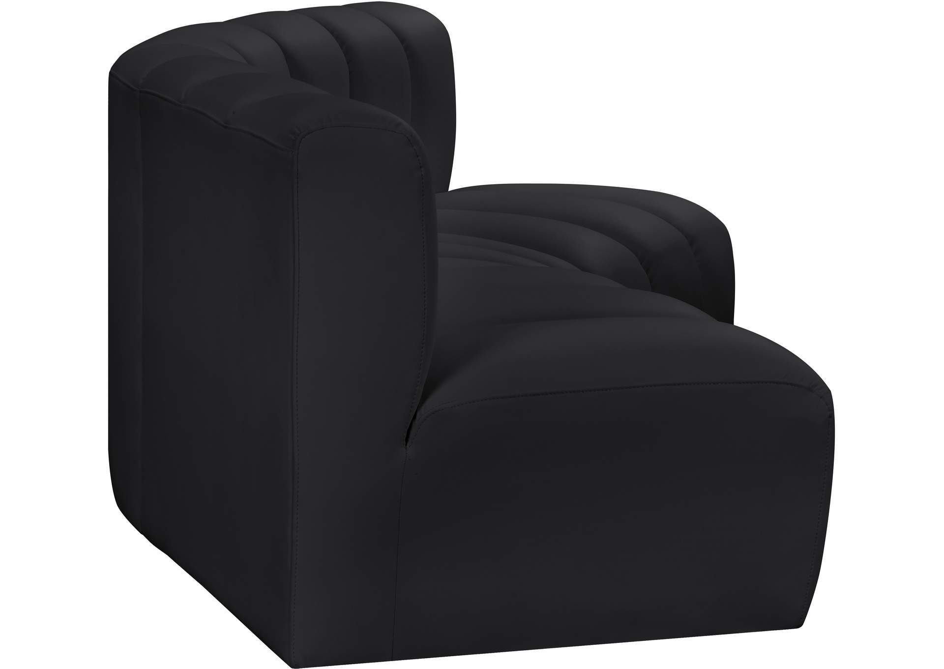Arc Black Vegan Leather Modular Sofa image 6