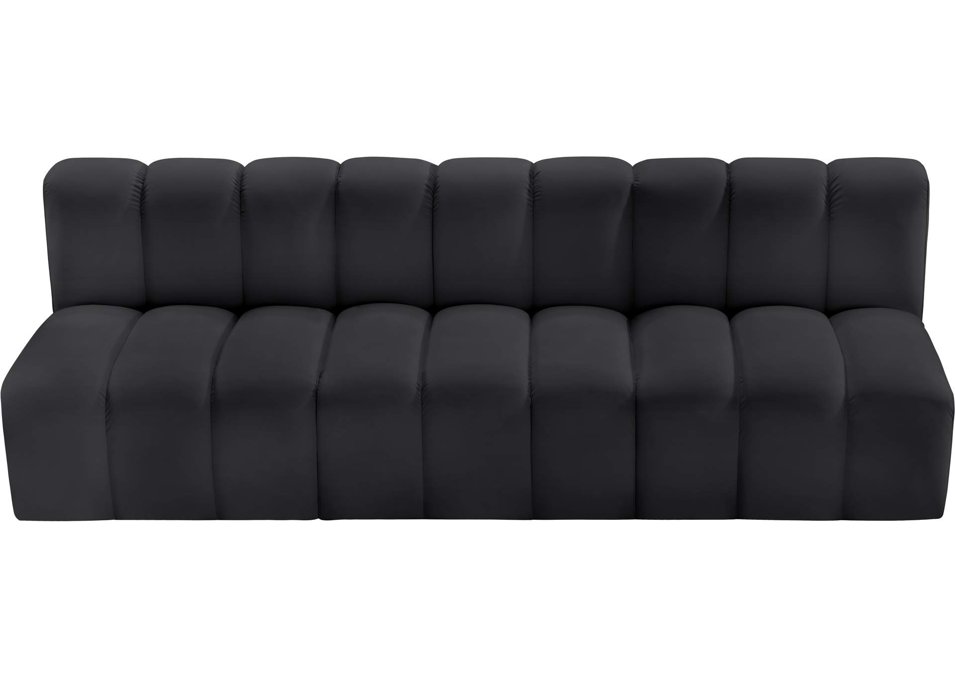 Arc Black Vegan Leather Modular Sofa