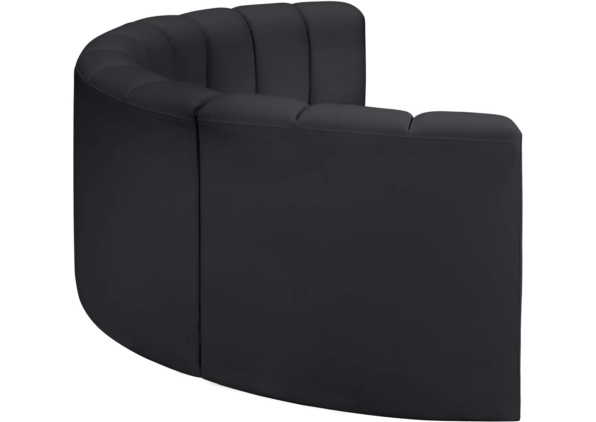 Arc Black Vegan Leather Modular Sofa image 6