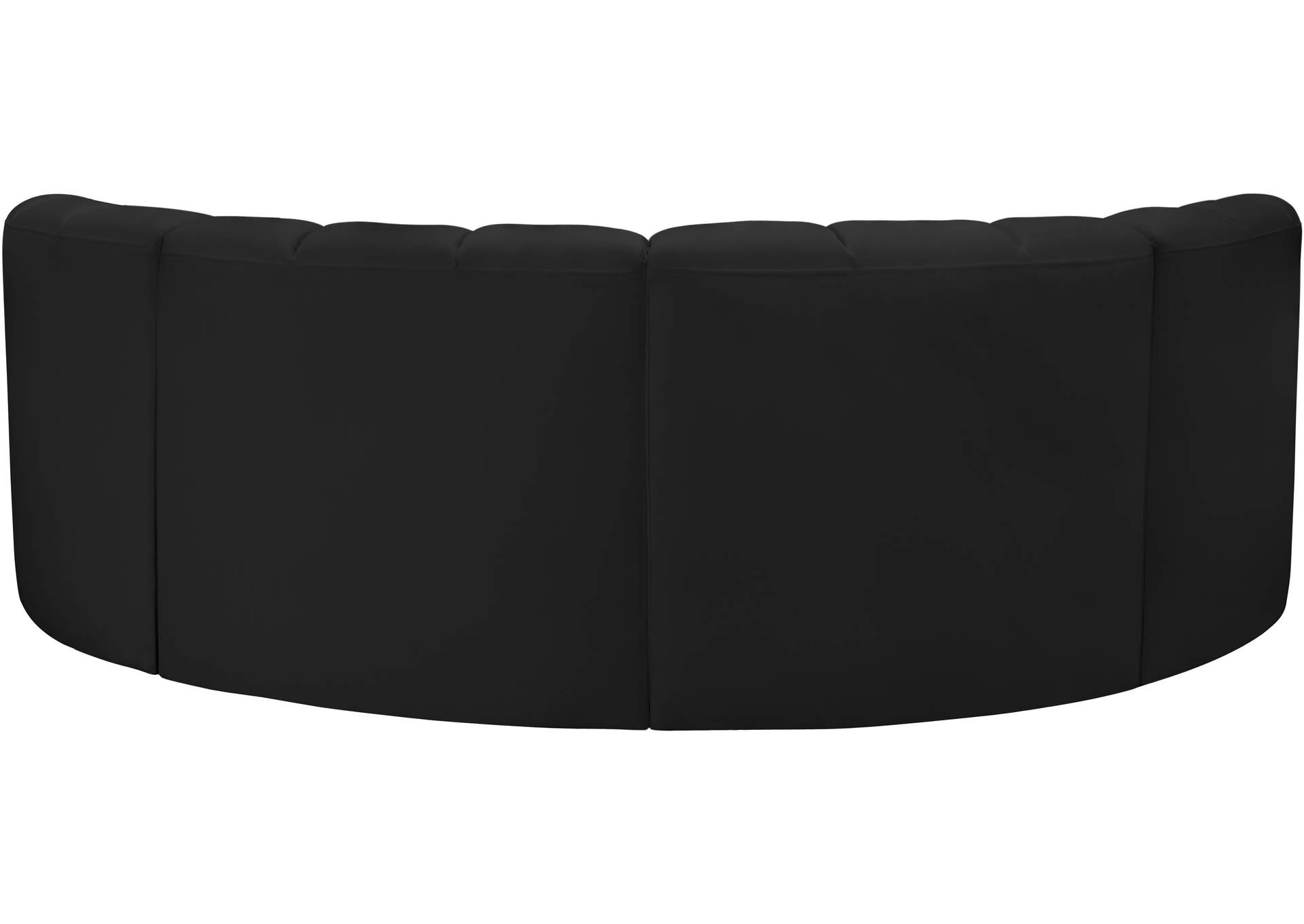Arc Black Vegan Leather Modular Sofa image 7