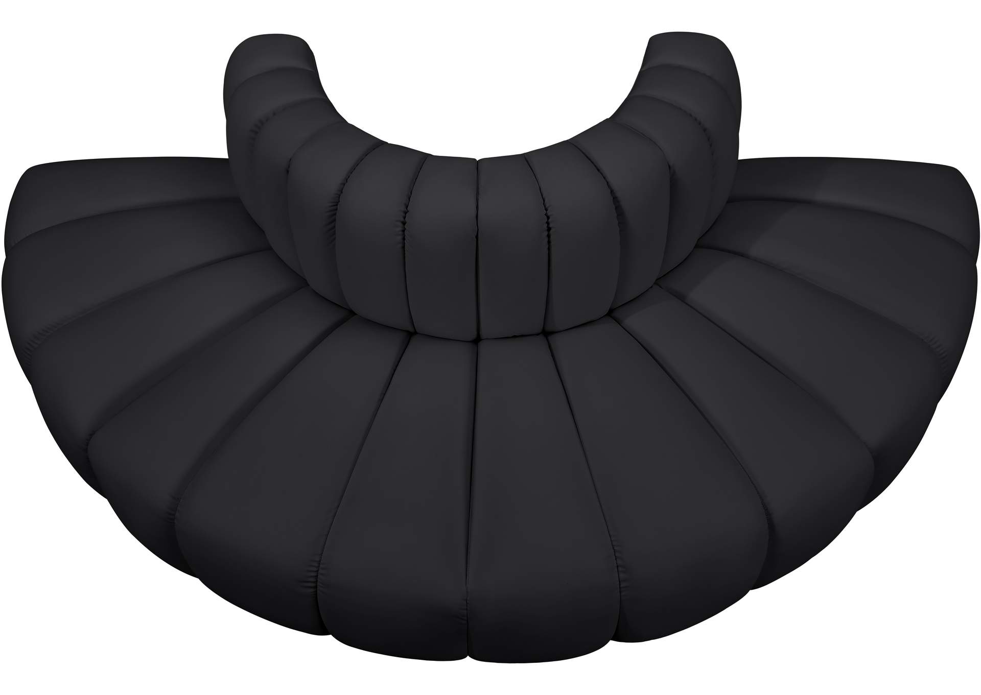 Arc Black Vegan Leather Modular Sofa