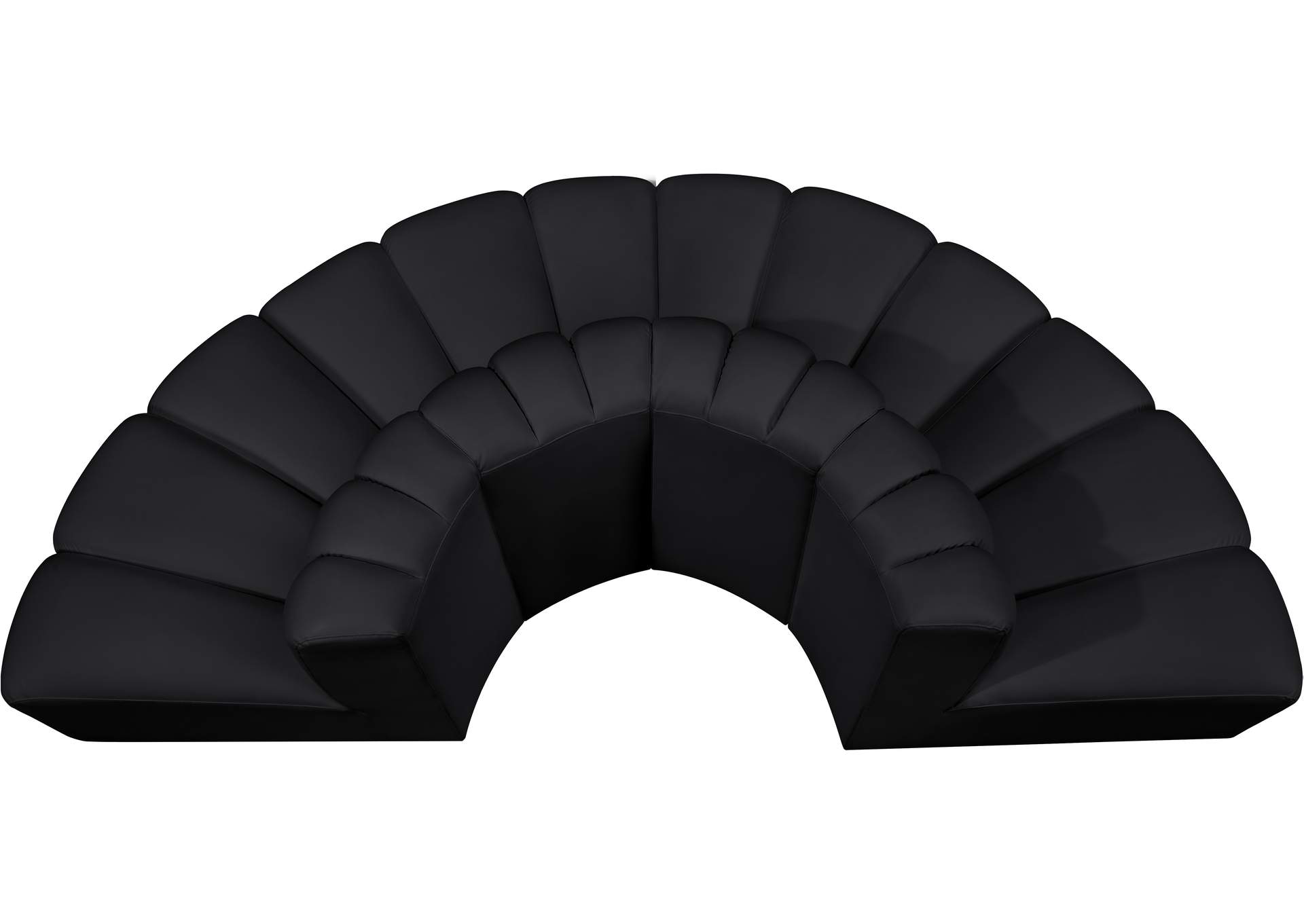 Arc Black Vegan Leather Modular Sofa