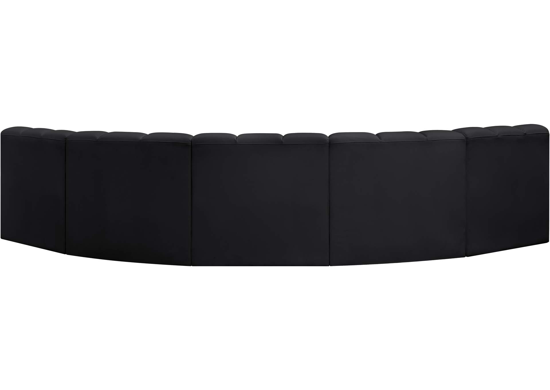 Arc Black Vegan Leather Modular Sofa