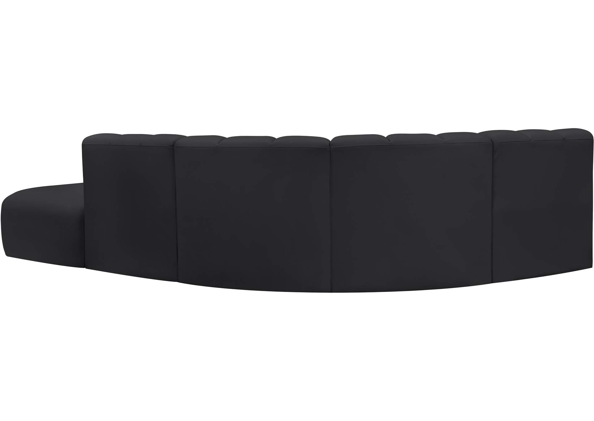 Arc Black Vegan Leather Modular Sofa image 11