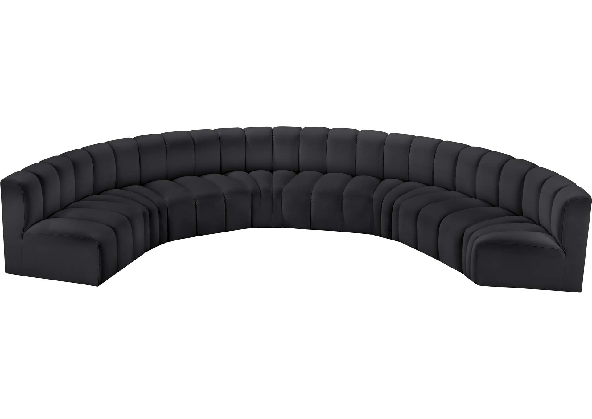 Arc Black Vegan Leather Modular Sofa image 4