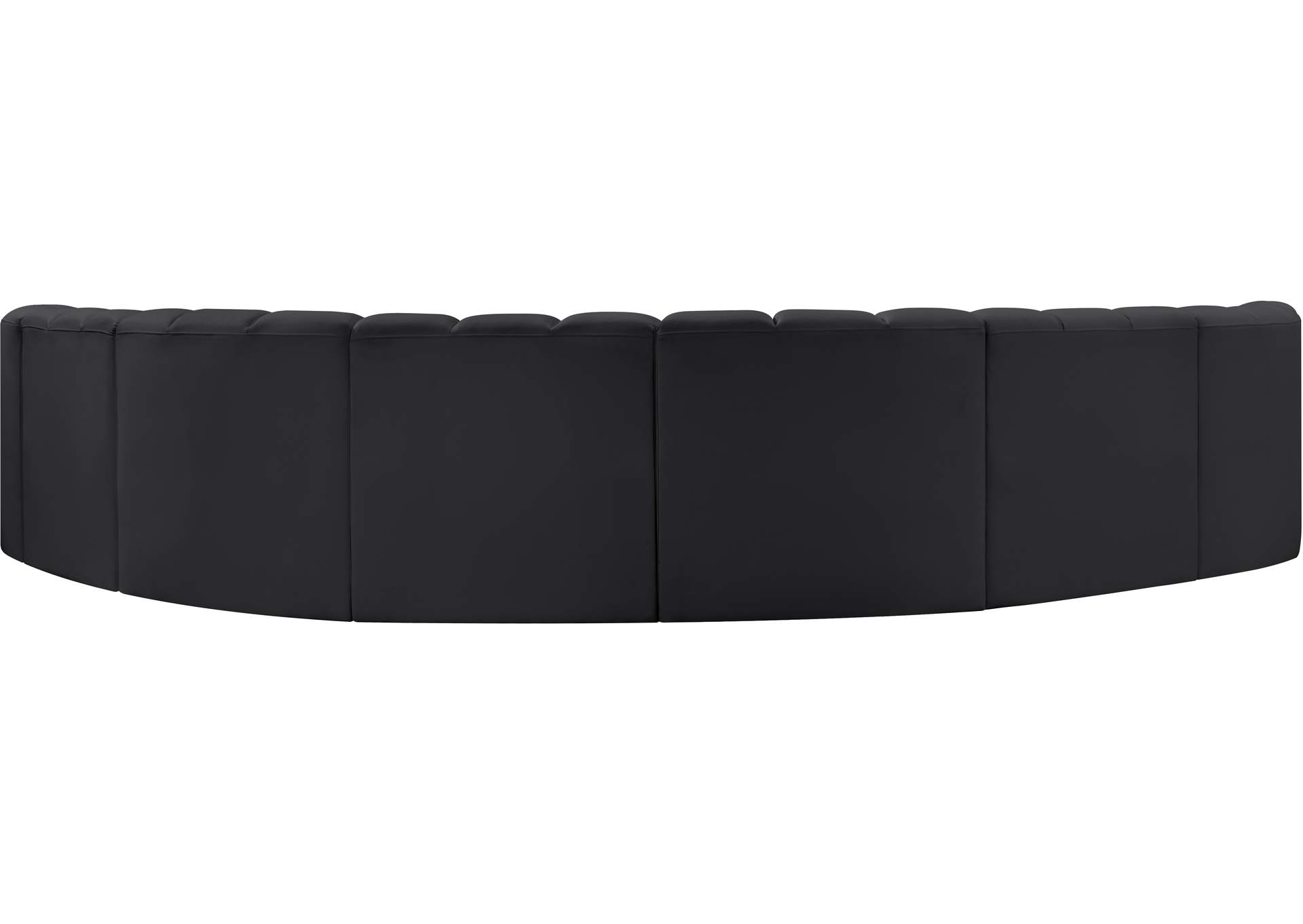 Arc Black Vegan Leather Modular Sofa image 7