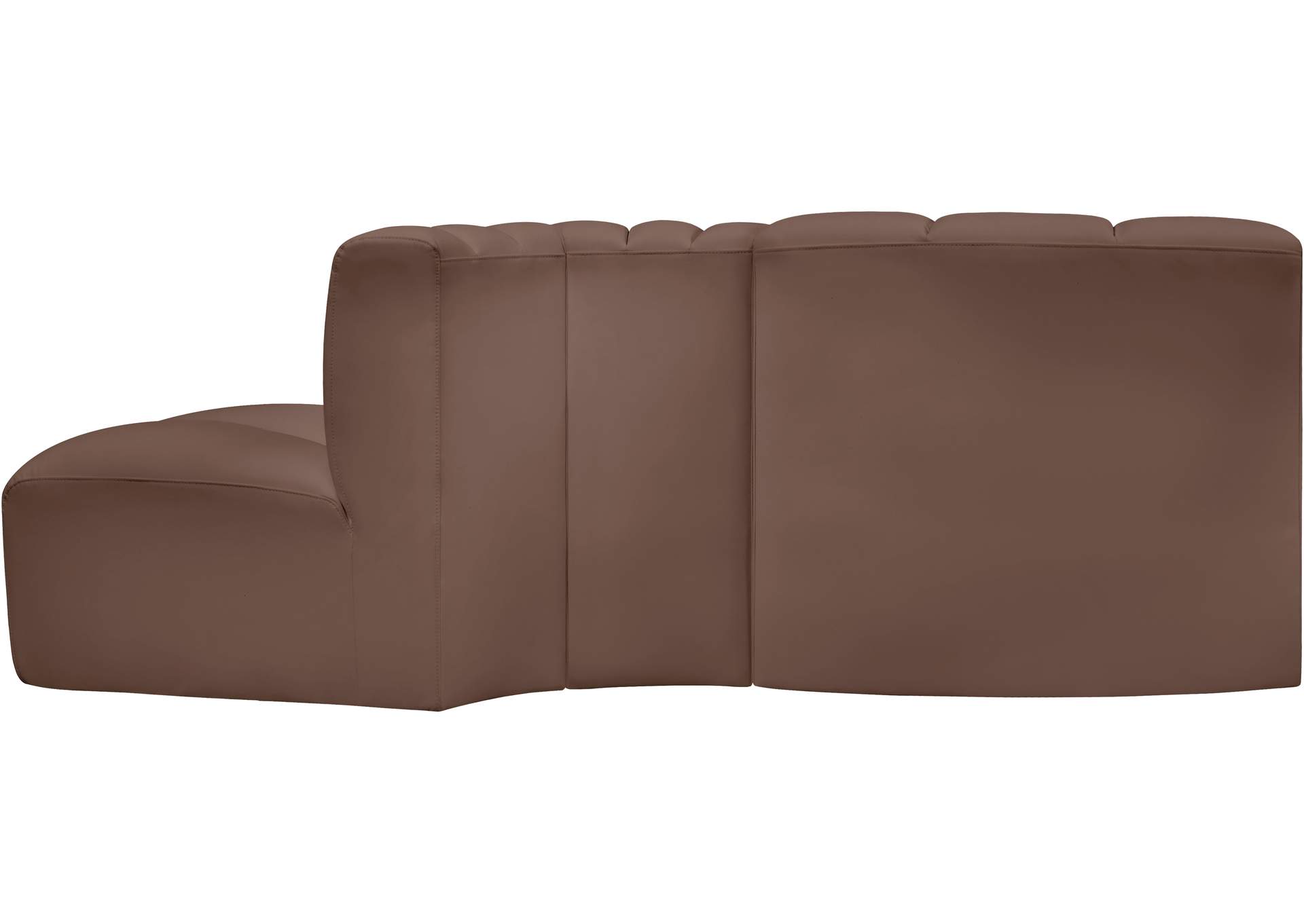 Arc Brown Vegan Leather Modular Sofa image 6