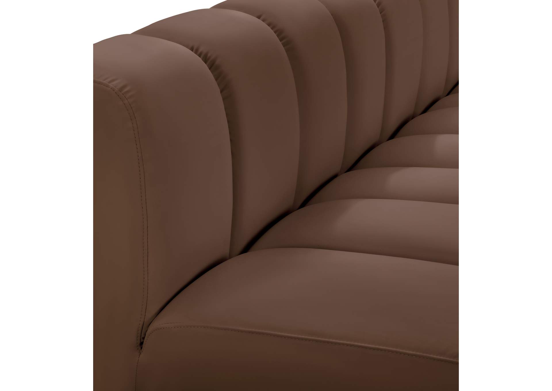 Arc Brown Vegan Leather Modular Sofa