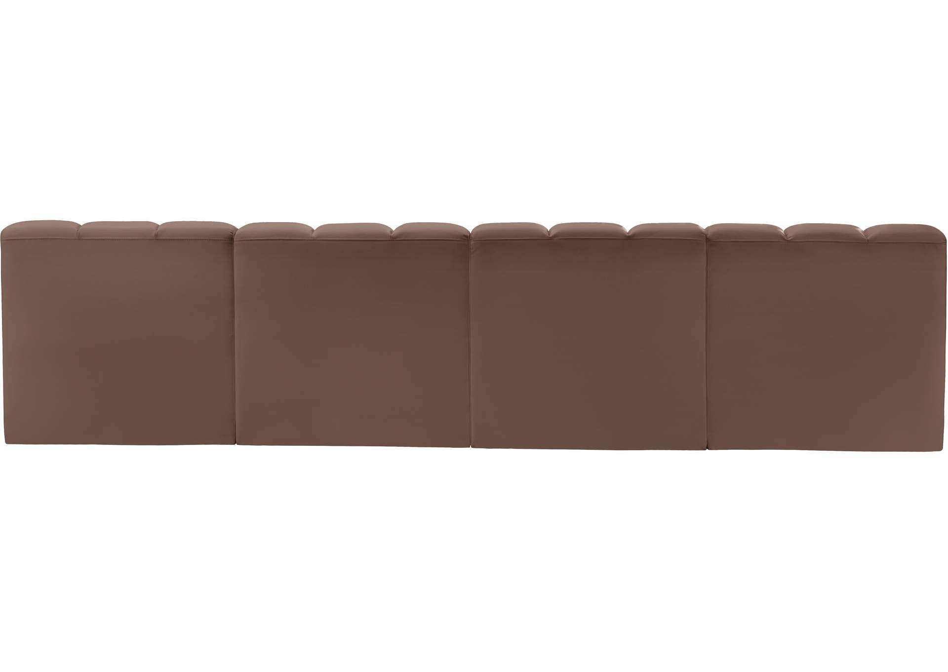 Arc Brown Vegan Leather Modular Sofa image 6