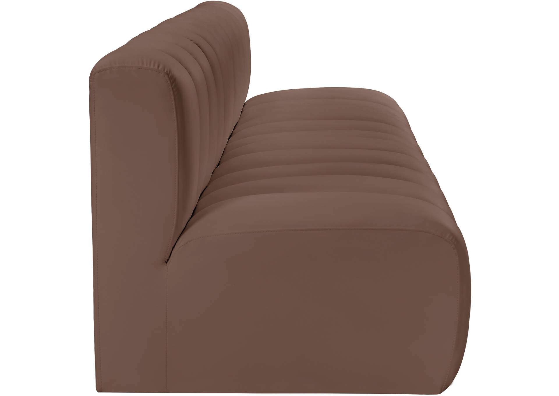 Arc Brown Vegan Leather Modular Sofa image 7
