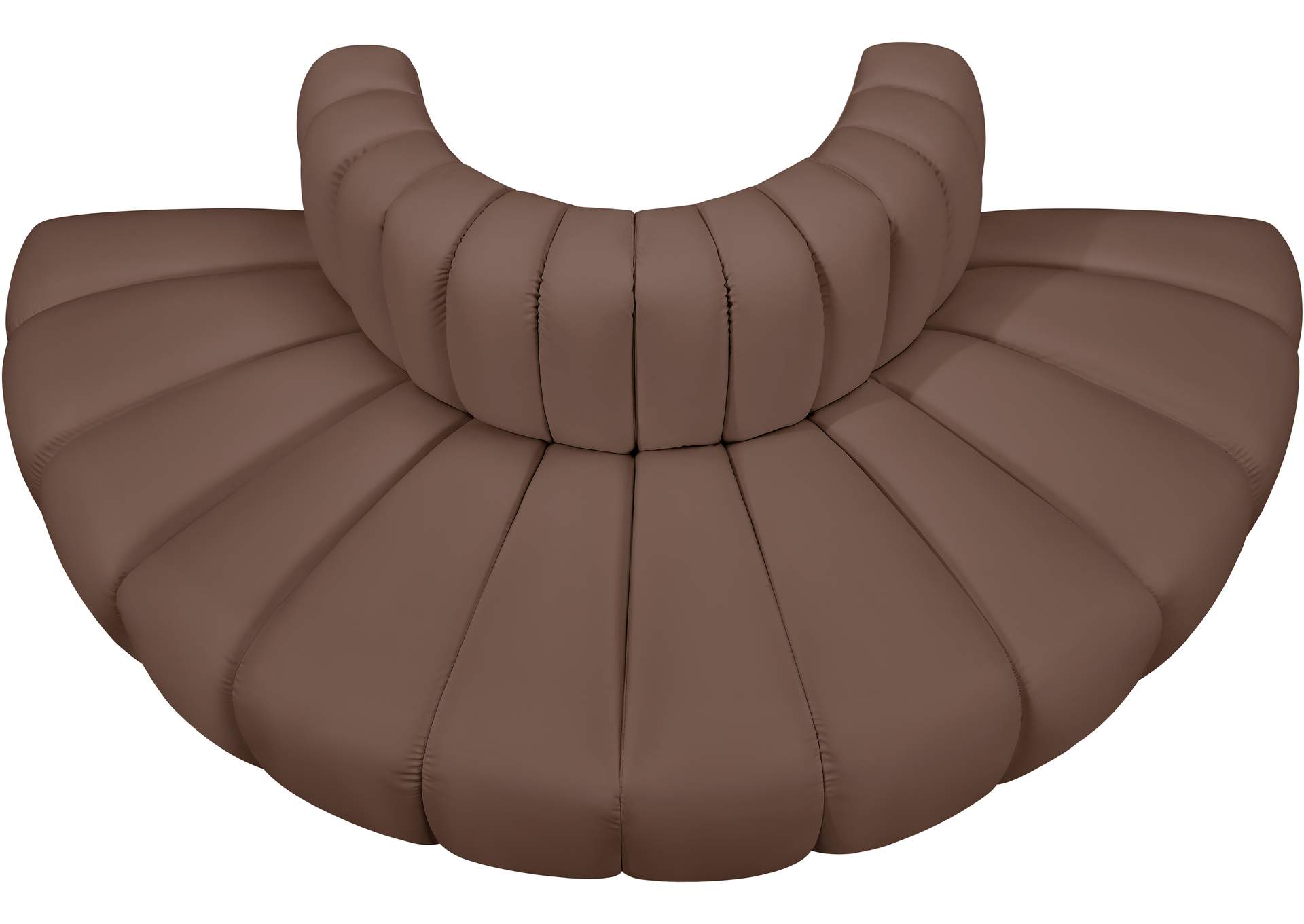 Arc Brown Vegan Leather Modular Sofa image 4